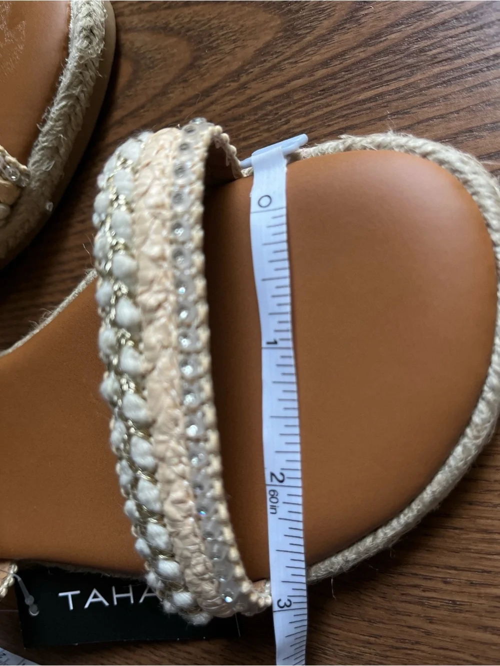 NWT Tahari Neutral Braided-Strap Women's Sandals